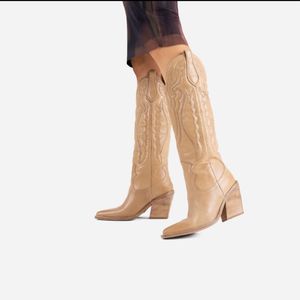 Bronx Cowboy Knee-Length Leather Boots