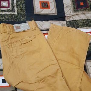 Semi Formal Yellow Jeans Pant