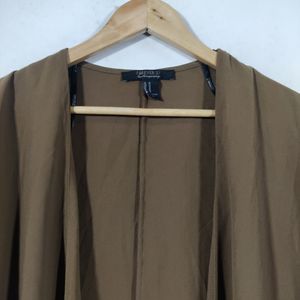 Forever 21 Brown Plain Overcoat (Women's)