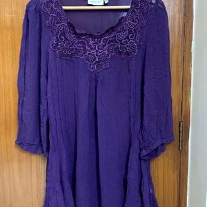 Together Sheer Purple Tunic