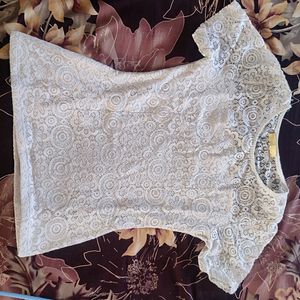 Women's White Net Top