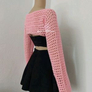 Crochet Pink Bolero