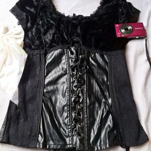 Leather Corset Top