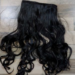 Long Artificial Hair Black With Curls