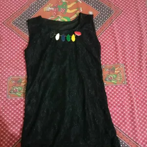 Black Chanderi Cotton Top