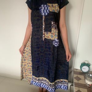 Affordable Printed Blue Kurti