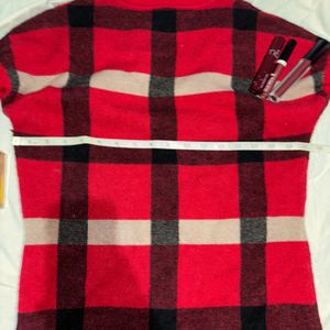 Checked Woollen Sweater dress