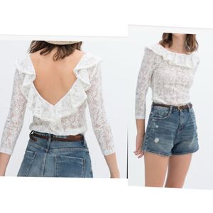 Zara Trafaluc  Mesh Tassel Lace Top 🎀