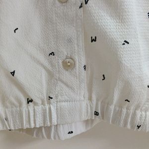 Branded Off White Top