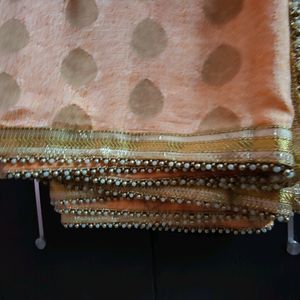 Heavy Light Orange Dupatta