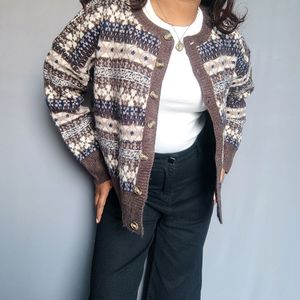 Vintage 90's Patterned Cardigan