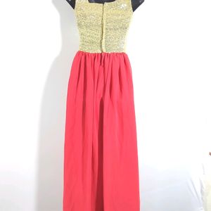 Red And Cream Gown (Women's)