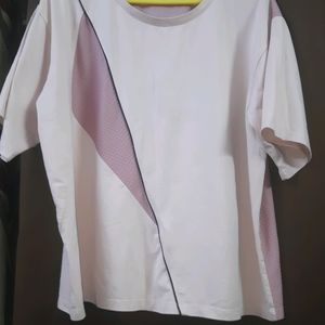 Pink casual And Active Wear T-shirt