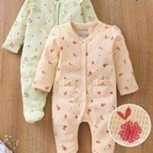 BabyOye Cotton Waffle Knit Full Sleeves SleepSuit