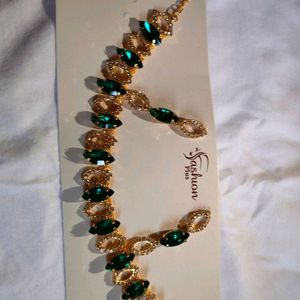 Green Golden Jewelry Set