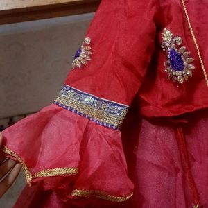 Beautiful Lehanga  IN Red Color With Blouse..