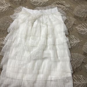 White Fril Skirt