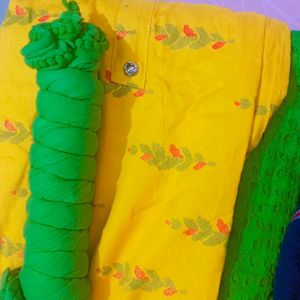 Cotton Kurti With Chiken Kari Pant