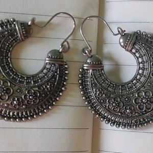 Oxidised Silver Jhumka