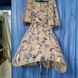 Floral Cold Shoulder Dress