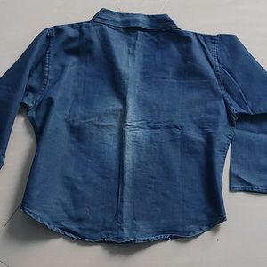Denim Colour Cotton Jacket ( Free Size)