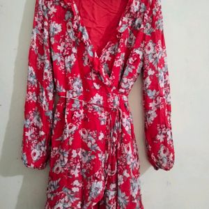 Imported Softest Flowy Fabric Wrap Dress