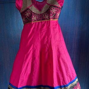 Dark Pink Anarkali Kurta