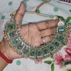 Oxidised Peacock Design Jewellery