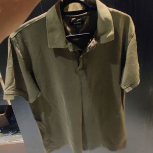 Zudio Olive Green T Shirt For Men