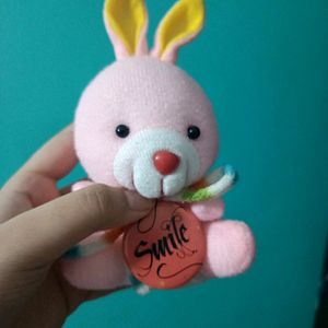 Cute Pink Bunny With A Broch