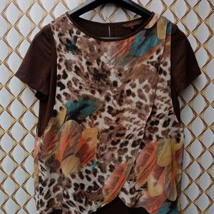 New Brown Art Top