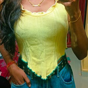 Yellow Pinterest Corset Top