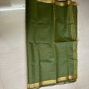 Olive Green Saree