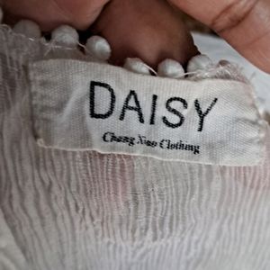 Daisy White Full Overcoat