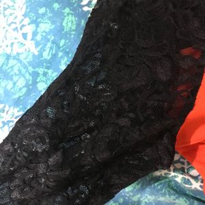 Annzo Orange N Black Dress