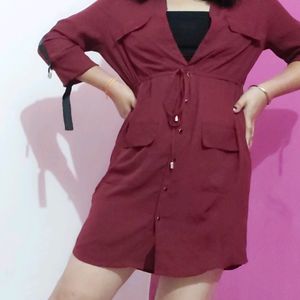 Maroon Summer Dress