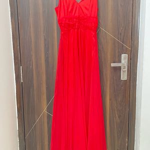 New Red Long Frill Gown | Prewedding Photoshoot