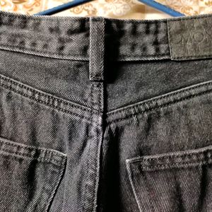 Charcoal Black Mom Fit Jeans