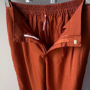 Rust Orange High Waist Pants