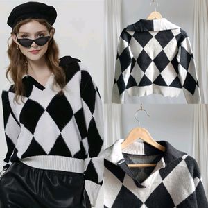 B&W Checked Sweater