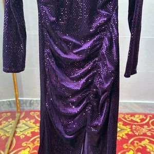 Zara Shimmery Velvet Dress