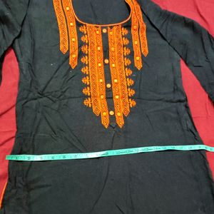 Black & Orange Kurti