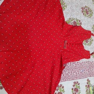 5to 6 Year Long Red Frock Dress