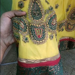 Haldi Frock Suit With Dupatta