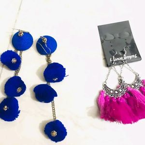 Earrings Combo ( Blue & Pink )