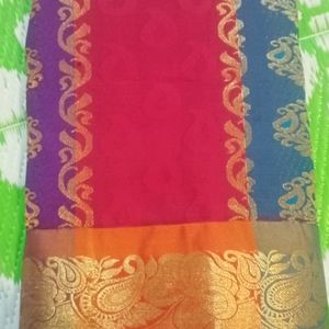 Multicolored Silk Saree