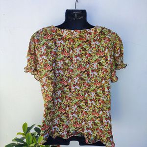 Floral Wrap Up Top