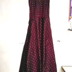 WINE COLOUR GOWN FOR WOMEN