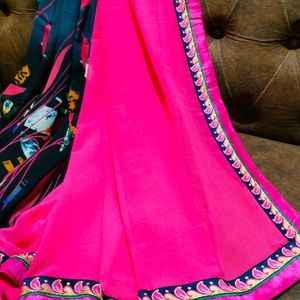 Synthetic Border Saree