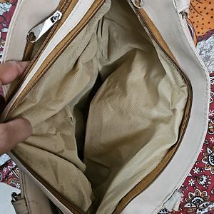 Beige Everyday Handbag